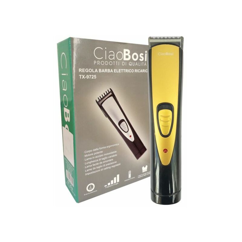 foto del prodotto topolenashop rasoio elettrico regola barba taglia capelli batteria ricaricabile tx 9725