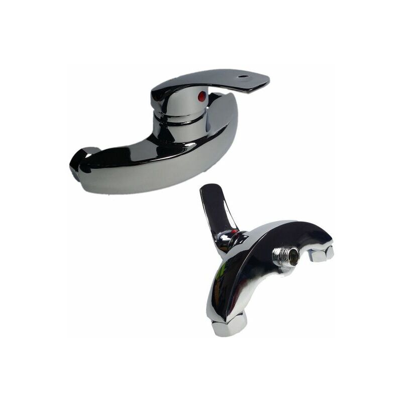 foto del prodotto topolenashop - rubinetto miscelatore vasca da bagno cromato con attacco per doccia 80018