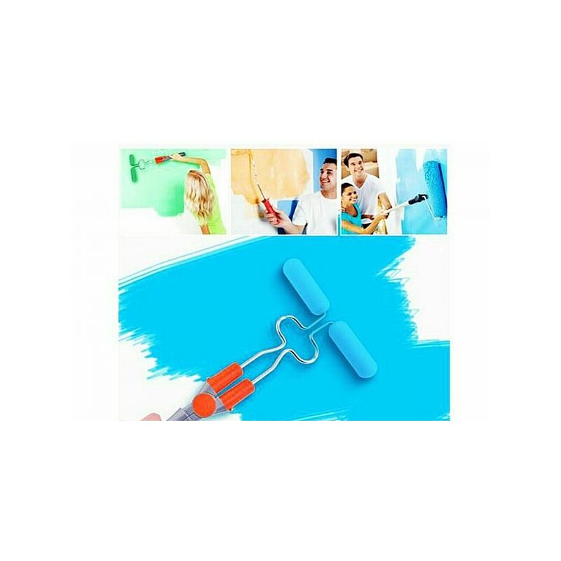 foto del prodotto topolenashop rullo per pittura doppio rullo antigoccia per ringhiere angoli tubi recinzione