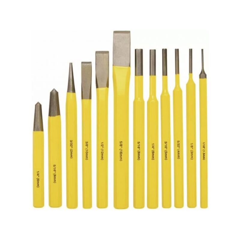 foto del prodotto topolenashop scalpelli cacciachiodi bulini e cacciaspine per meccanico, set da 12 pezzi