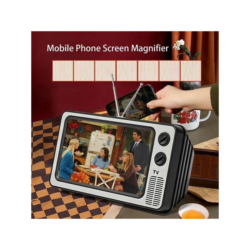 foto del prodotto topolenashop schermo lente ingrandimento 12 per cellulare smartphone forma tv retr 