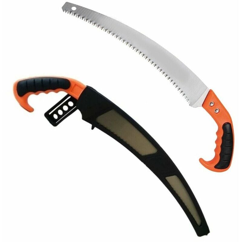 foto del prodotto topolenashop segaccio sega da pota per potatura lama curva 33cm seghetto rami con fodero
