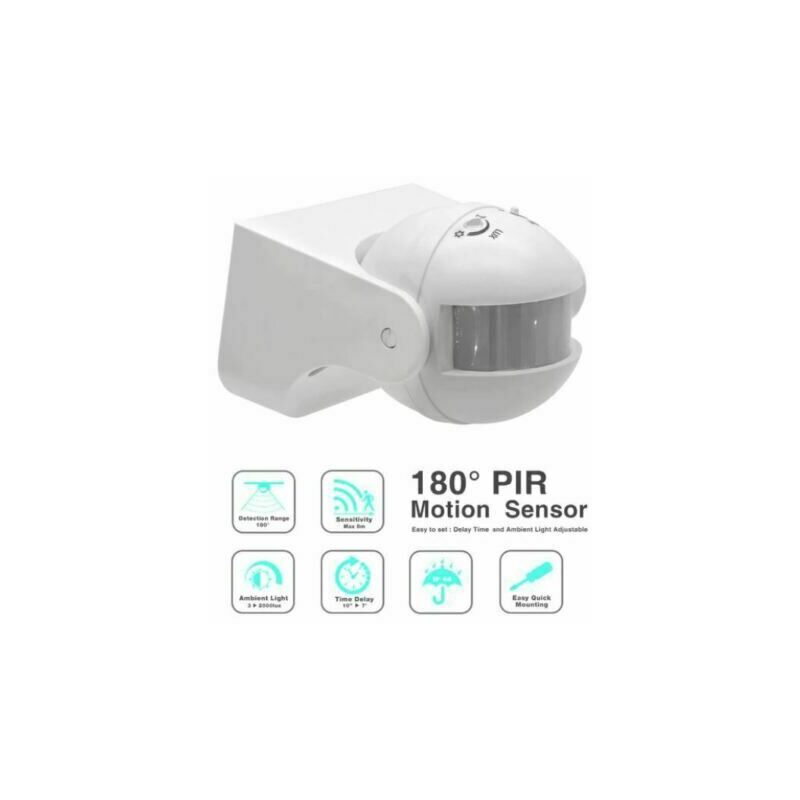 foto del prodotto topolenashop sensore movimento infrarossi pir crepuscolare rileva presenza luci lampade faro