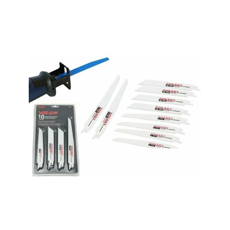 foto del prodotto topolenashop set 10 lame per legno e metallo per sega seghetto elettrica alternativo 6 8 