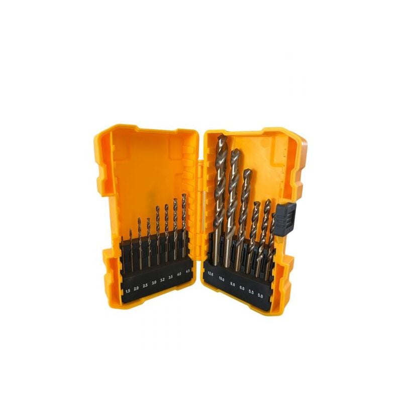 foto del prodotto topolenashop set 14 punte elicoidali hss per trapano 1.5 a 12.0 con custodia 501061