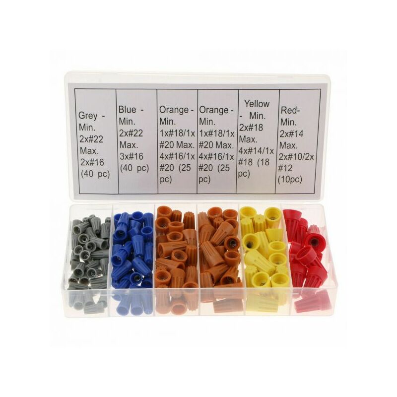 foto del prodotto topolenashop set 158pz assortimento connettori per cavi elettrici terminali a vite 18 misure