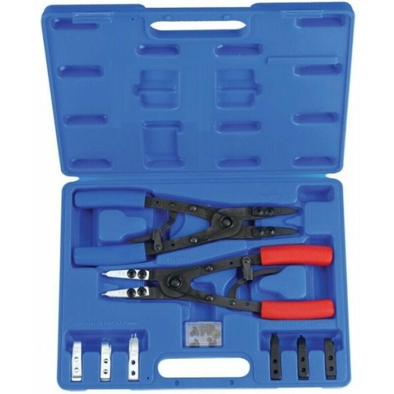 foto del prodotto topolenashop set 2 pinze con punte intercambiabili per anelli seeger interni esterni a.07210