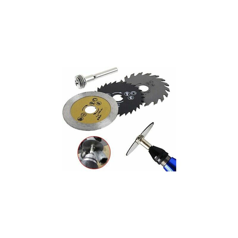 foto del prodotto topolenashop set 3 dischi da taglio metallo pietra e legno 55 mm x sega verticale e trapano