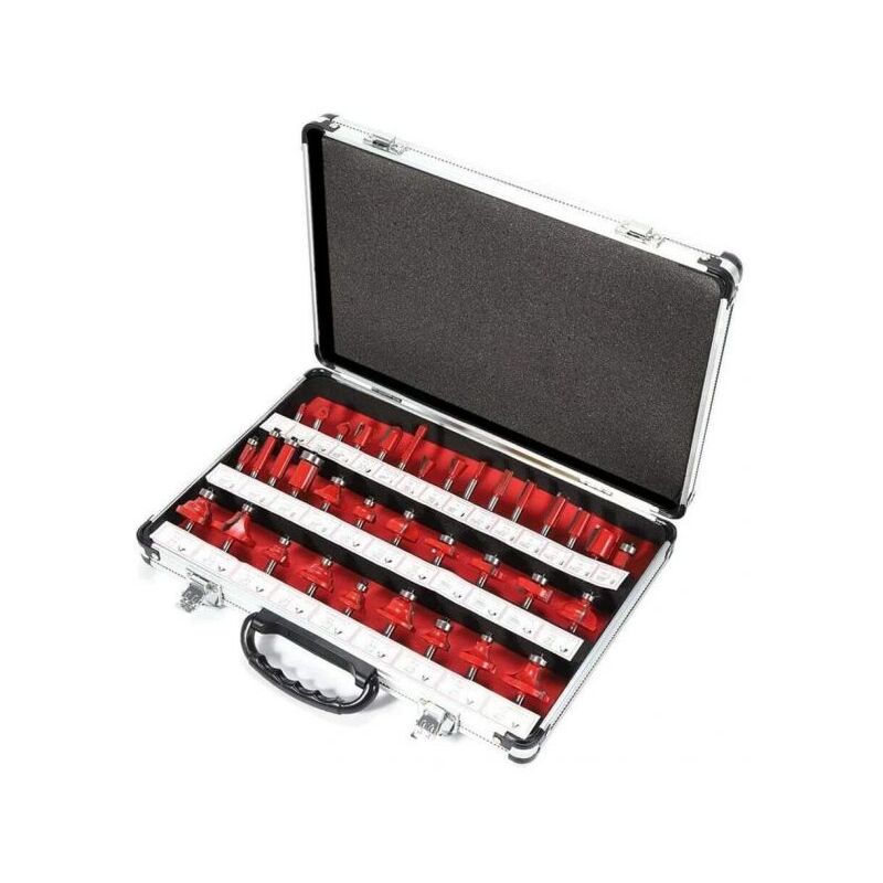 foto del prodotto topolenashop set 35 pz frese legno frese per scanalare gambo 6 mm fresatrice pantografo