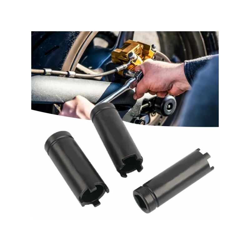 foto del prodotto topolenashop set 3pz chiave smonta e blocca dadi frizione moto manicotti quattro denti 22774