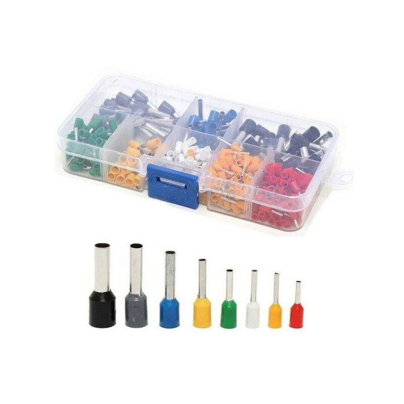 foto del prodotto topolenashop set 400 terminali crimpare connettori capicorda elettrici puntali isolati 07427