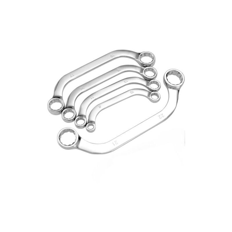 foto del prodotto topolenashop set 5 chiavi ad esse poligonali con profilo interno multigrip 8 22 mm 07088