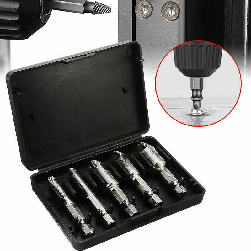 foto del prodotto topolenashop set 5 estrattori per viti bulloni rovinate spezzate prigionieri per trapano