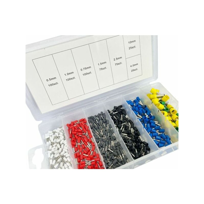 foto del prodotto topolenashop set 500pz terminali connettori capicorda preisolati per cavi elettrici 02036