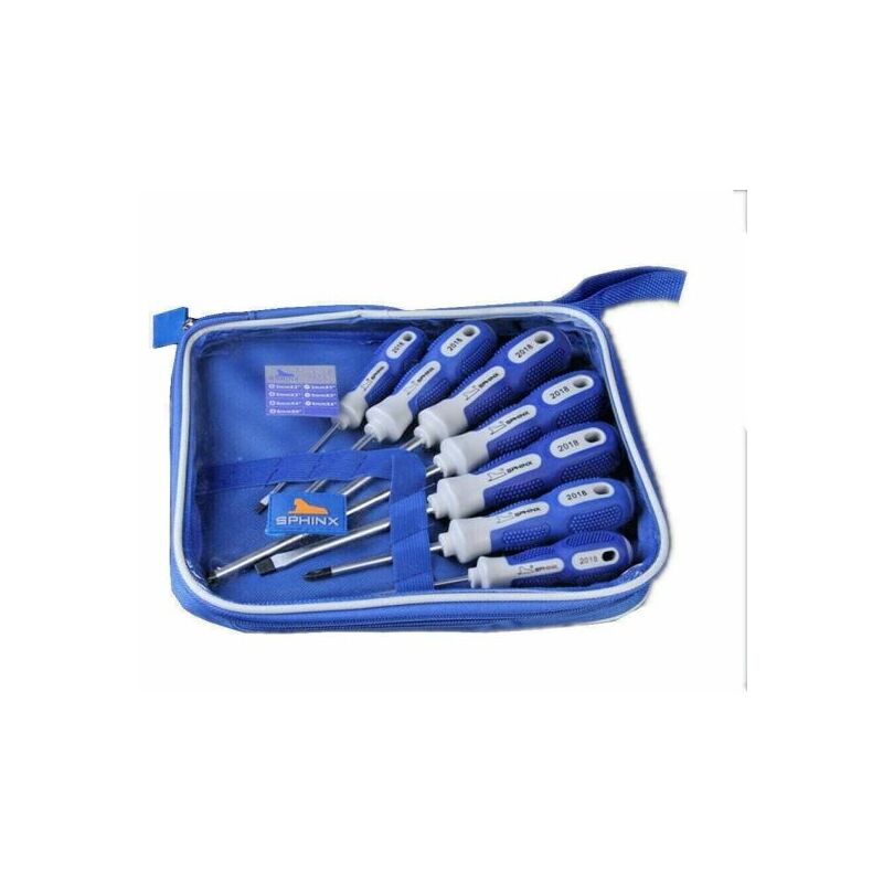 foto del prodotto topolenashop set 7 cacciaviti con punta magnetica a croce e a taglio giraviti isolati borsa