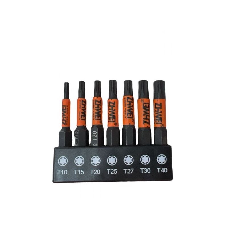 foto del prodotto topolenashop set 7 punte esagonali per trapano avvitatoret10 t15 t20 t25 t27 t30 t40 1 4 570