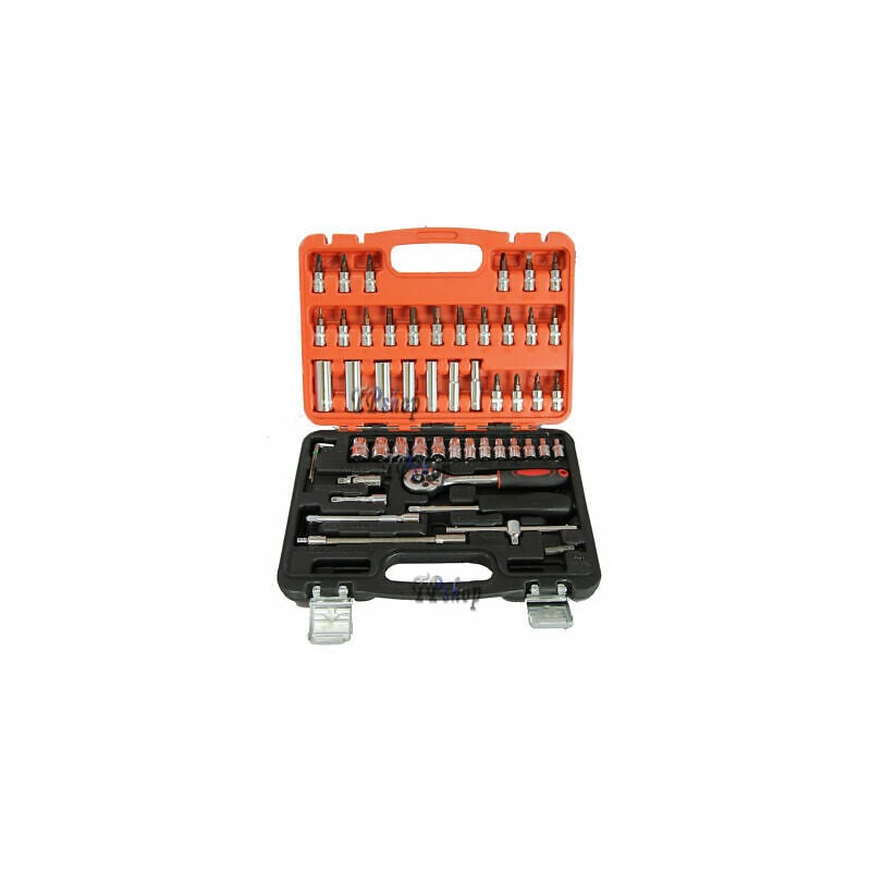 foto del prodotto topolenashop set chiavi a bussola con cricchetto 53 pezzi chrome vanadium in valigetta