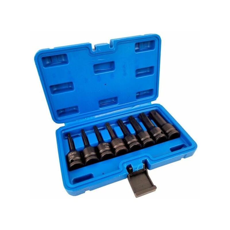 foto del prodotto topolenashop set chiavi bussole torx attacco 1 2 t30 t80 a impatto lunghe 78mm 07051