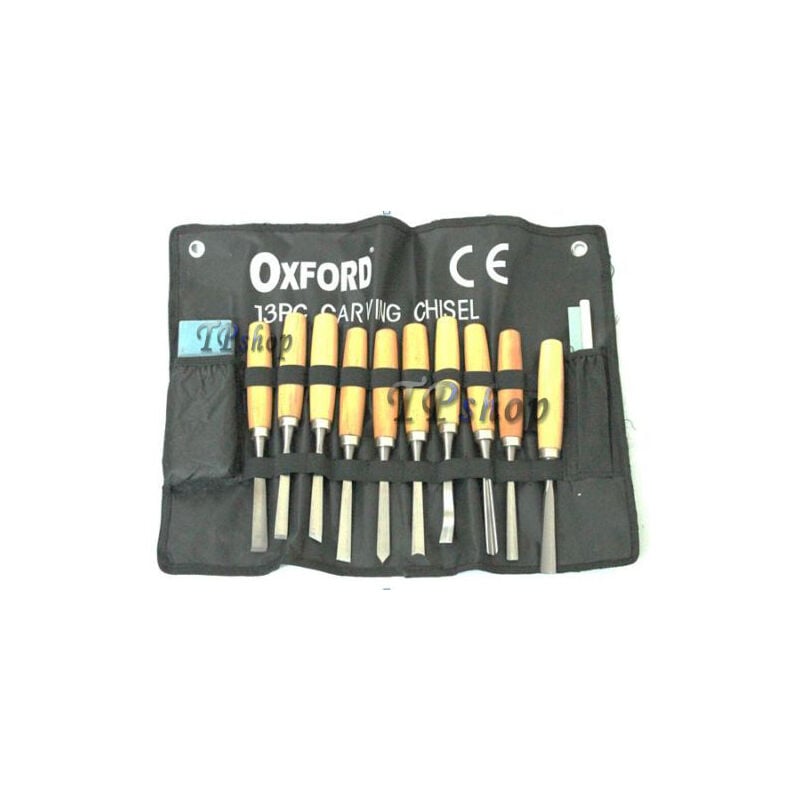 foto del prodotto topolenashop set kit 13 sgorbie scalpelli scalpello per legno da falegname con astuccio