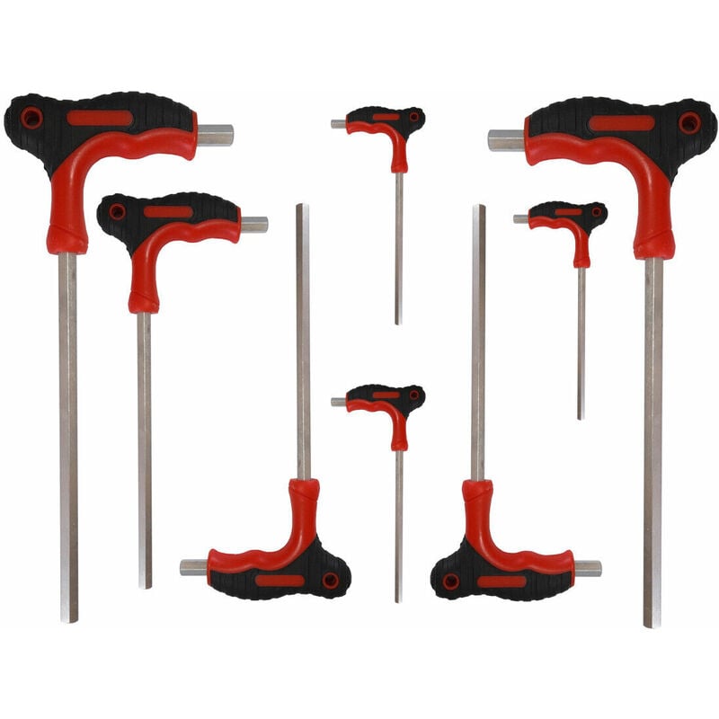 foto del prodotto topolenashop - set kit 8 pz chiavi chiave a t esagonali lunghe misure 2 a 10mm ss-9603