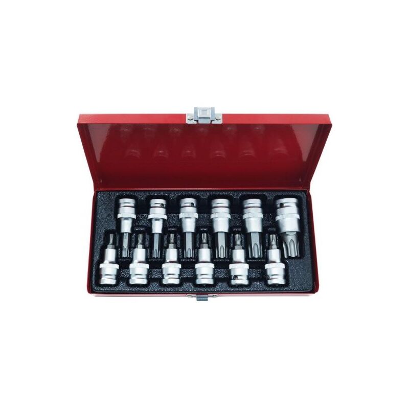 foto del prodotto topolenashop set kit chiavi a bussola 12 pz torx 1 2 bussole punta torx da t20 t80 utensili
