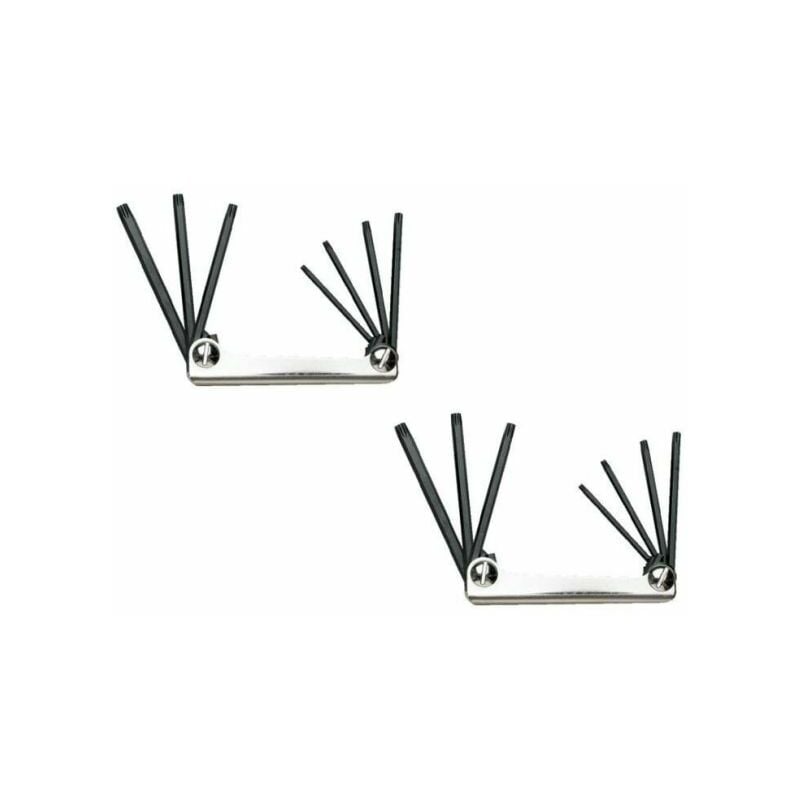 foto del prodotto topolenashop set kit chiavini torx 8in1 forati tascabili pieghevole t 10 15 20 25 27 30 40 45