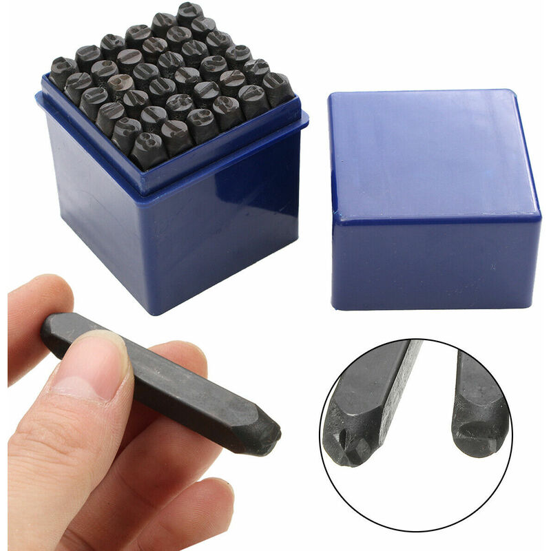 immagine 0 del prodotto topolenashop set punzoni stampini alfanumerici 36pz kit da 4 mm lettere e numeri custodia