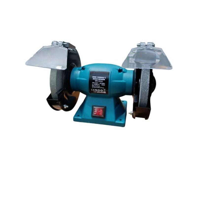 foto del prodotto topolenashop smerigliatrice mola da banco 300w 2 dischi in pietre 150mm professionale vp11912