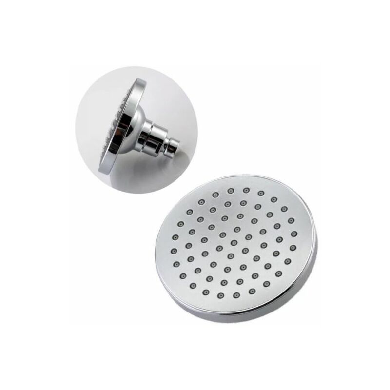 foto del prodotto topolenashop soffione doccia bagno tondo 11cm per braccio asta saliscendi abs cromato 69284