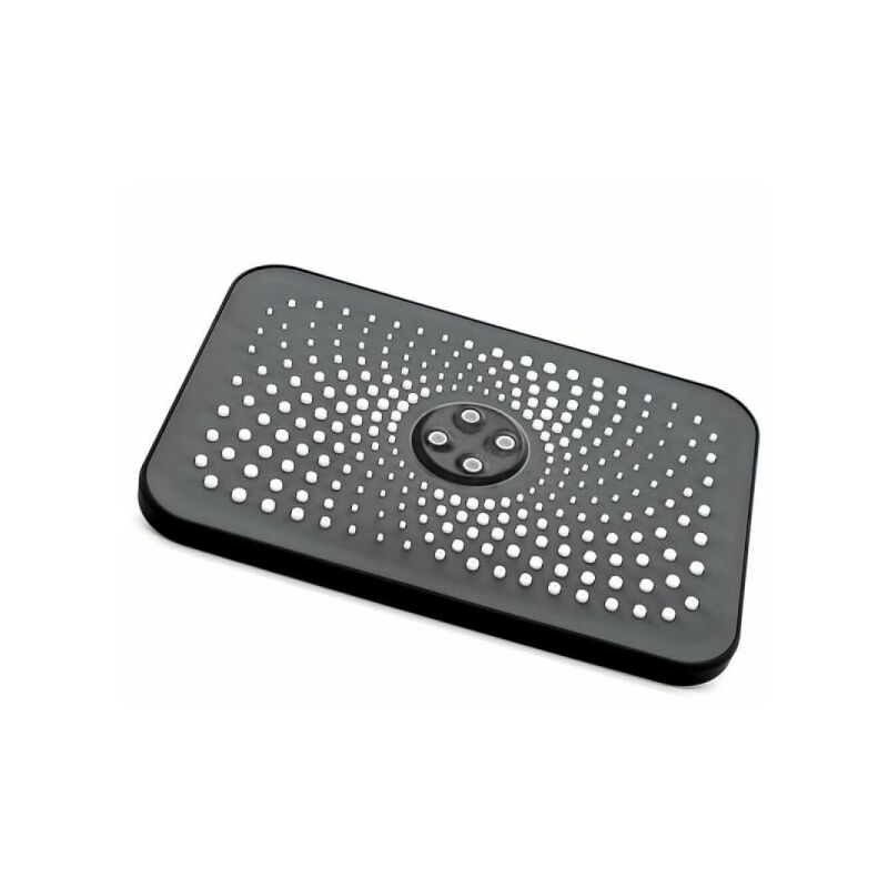 foto del prodotto topolenashop soffione doccia rettangongolare effetto pioggia 19 x 25.8cm grigio scuro 87129