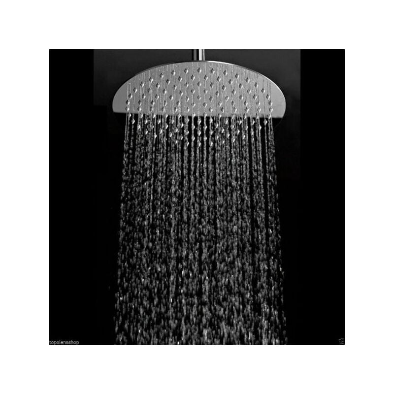 foto del prodotto topolenashop soffione doccia tondo 10 bagno effetto pioggia sottile cromato shower