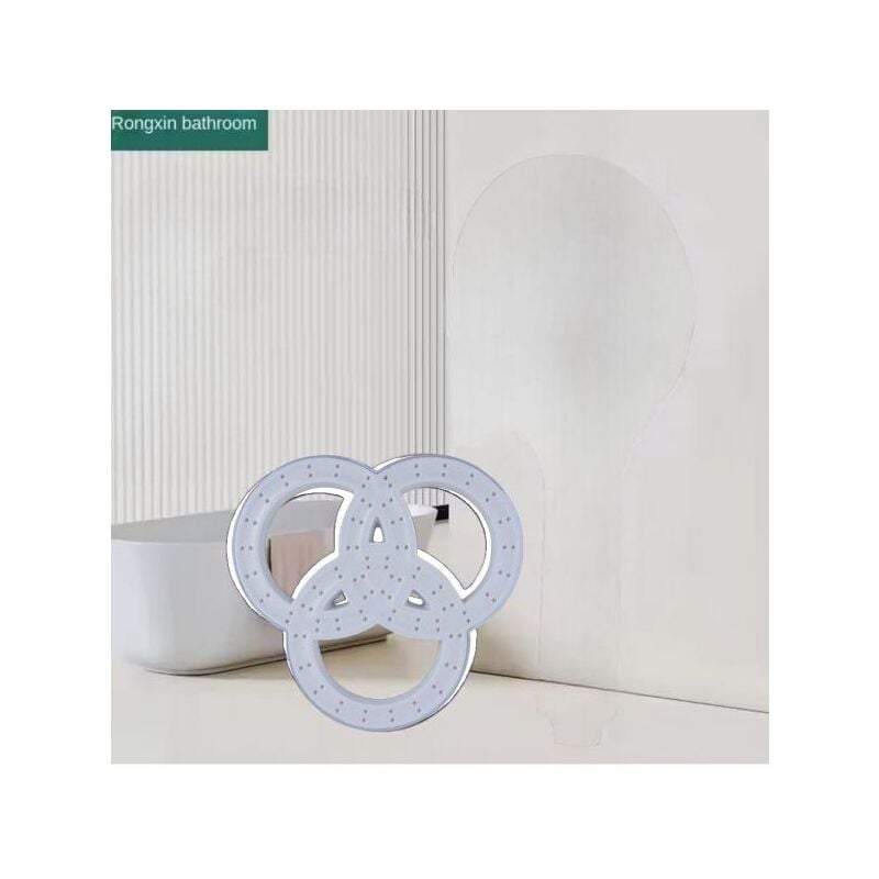 foto del prodotto topolenashop soffione per doccia da bagno 3 anelli in abs doccetta multigetto bianco 87514