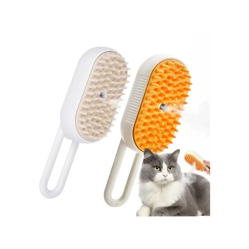 foto del prodotto topolenashop spazzola cardatore a vapore per cani gatti 3 in 1 rimozione pelo morto