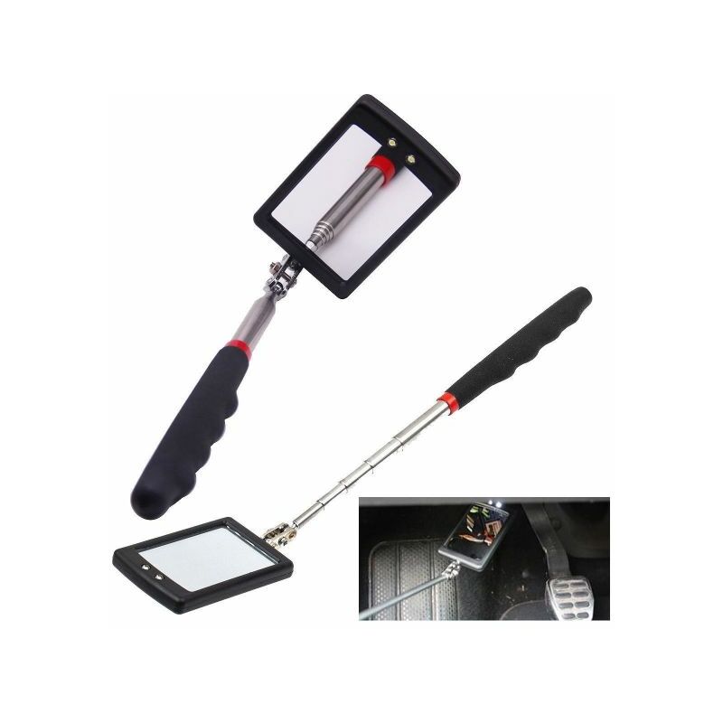 foto del prodotto topolenashop specchio allungabile di ispezione a led specchietto snodabile auto camper suv