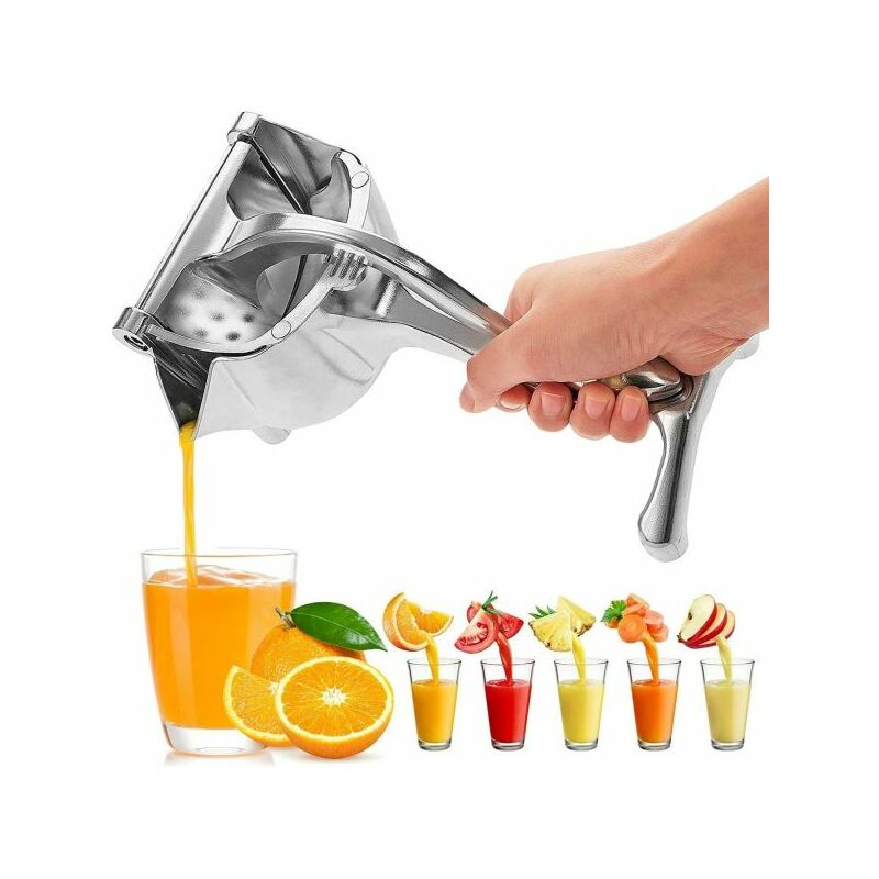 foto del prodotto topolenashop spremiagrumi estrattore manuale di succo pressa frutta fresca alluminio 10918