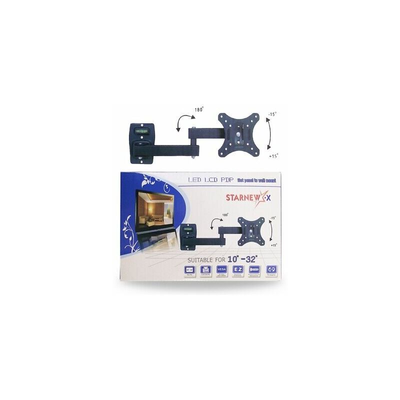 foto del prodotto topolenashop staffa porta tv televisore monitor da 10 a 32 pollici braccio 180 hy 210