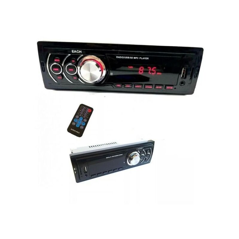 foto del prodotto topolenashop stereo auto bluetooth autoradio 250w aux mp3 usb sd radio fm viva voce each 625