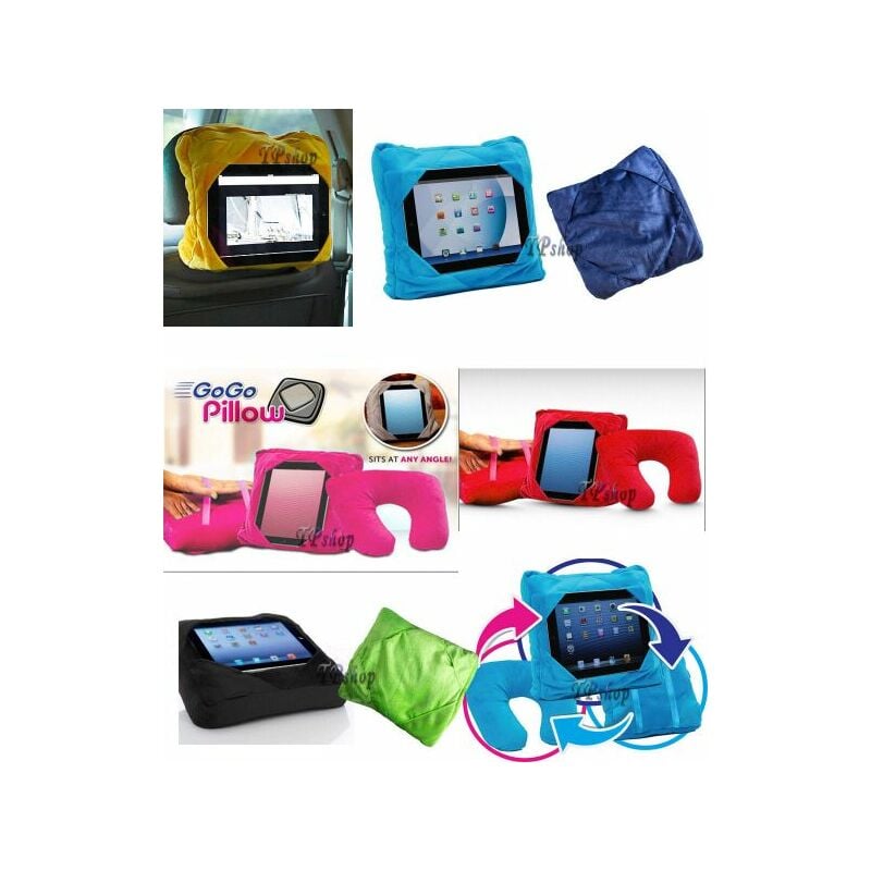 foto del prodotto topolenashop supporto auto casa tablet poggiatesta 3 in 1 gogo pillow 3 in 1 cuscino
