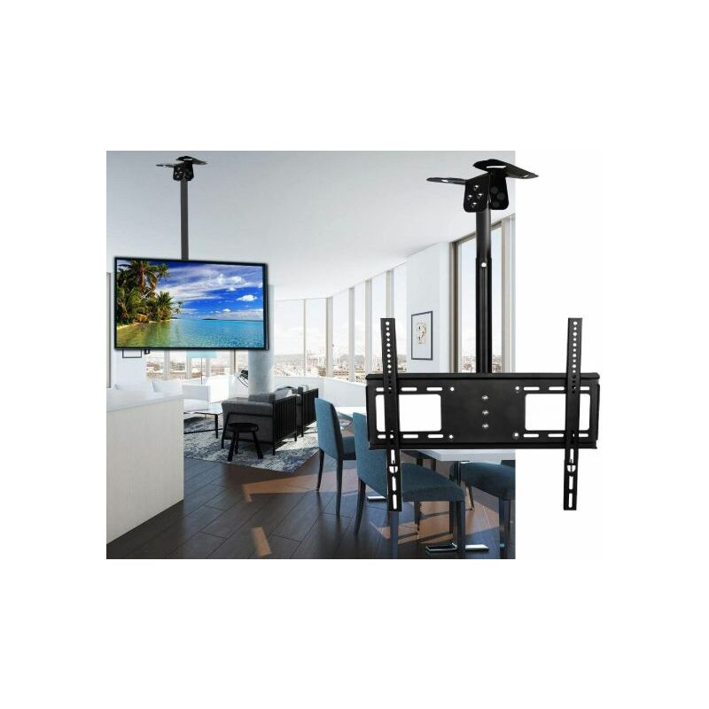 foto del prodotto topolenashop supporto soffitto per tv staffa braccio regolabile da 20 a 55 pollici