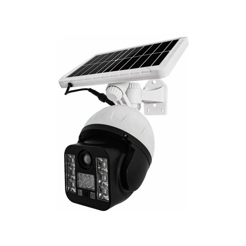 foto del prodotto topolenashop telecamera finta pannello solare con sensore di movimento 60w 30 led esterna
