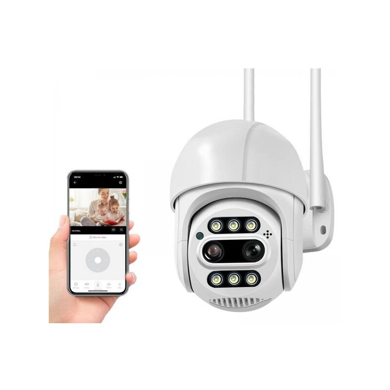 foto del prodotto topolenashop telecamera ip cam wifi camera dome wireless esterno sd 4mp micro sd. art 34216
