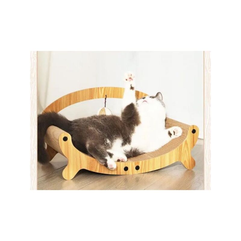 foto del prodotto topolenashop tiragraffi per gatti culla divano dondolo giocattolo per gatti 50x25x21 art.004