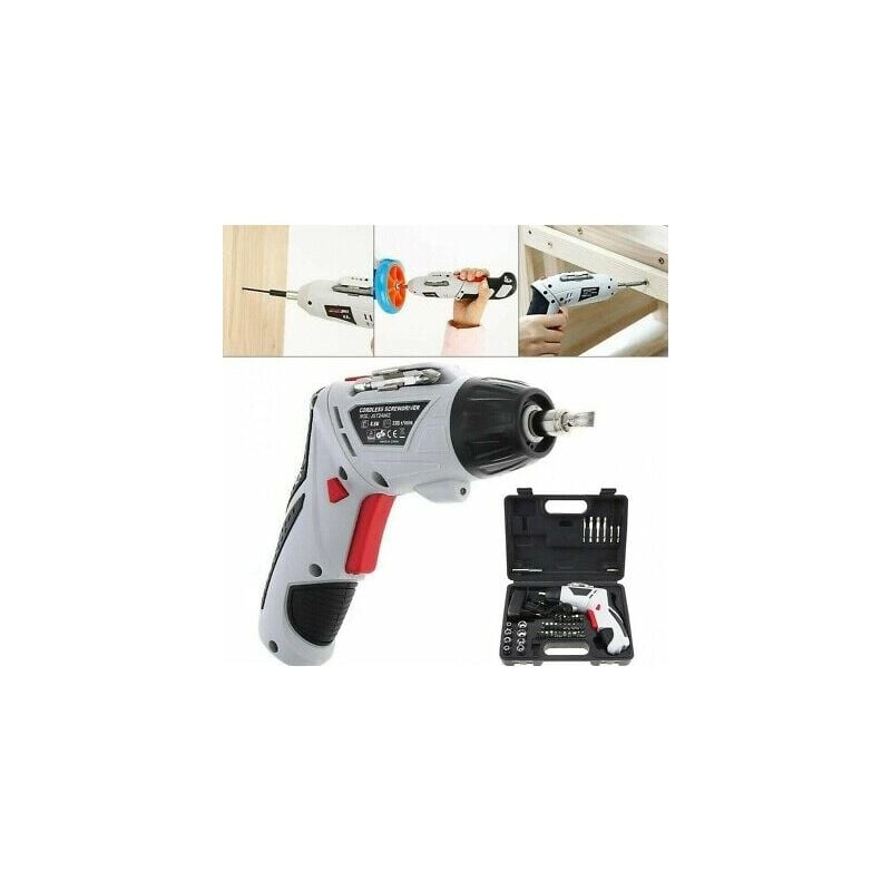 foto del prodotto topolenashop trapano avvitatore a batteria al litio in valigetta 4,8v 48 pz snodabile led 48p