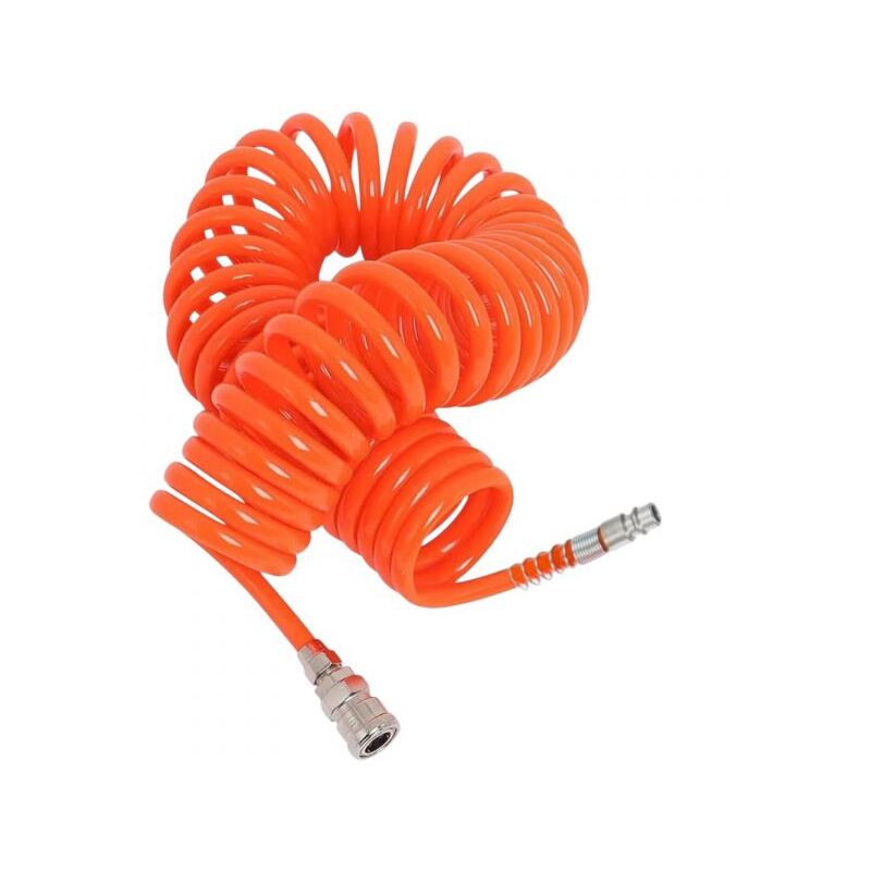 foto del prodotto topolenashop tubo aria compressa spirale 8 metri flessibile per compressore raccordo 1 4
