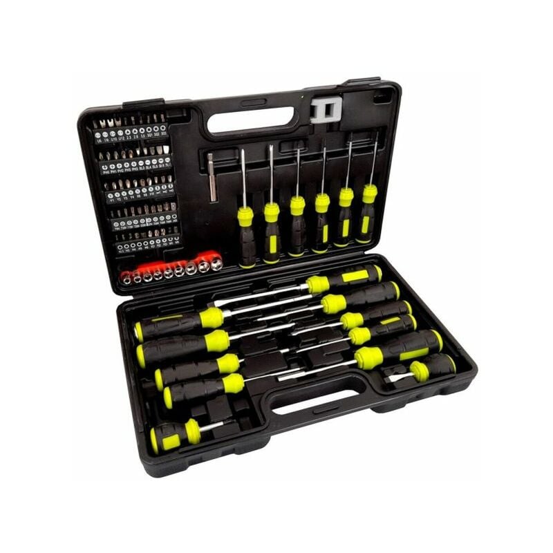 foto del prodotto topolenashop valigia set bussole cacciaviti cacciavite inserti 78 pz a taglio croce torx y u