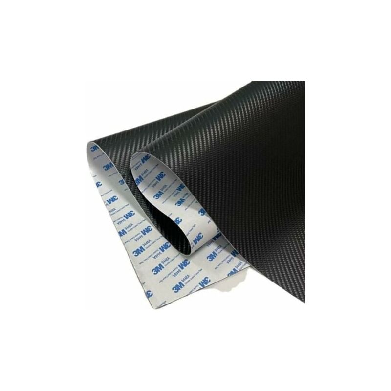 foto del prodotto toppa adesiva per riparazione di similpelle, autoadesiva 3m, per interni auto in pelle e fibra di carbonio dimensioni nere 20x120 cm 8x47 cm , di