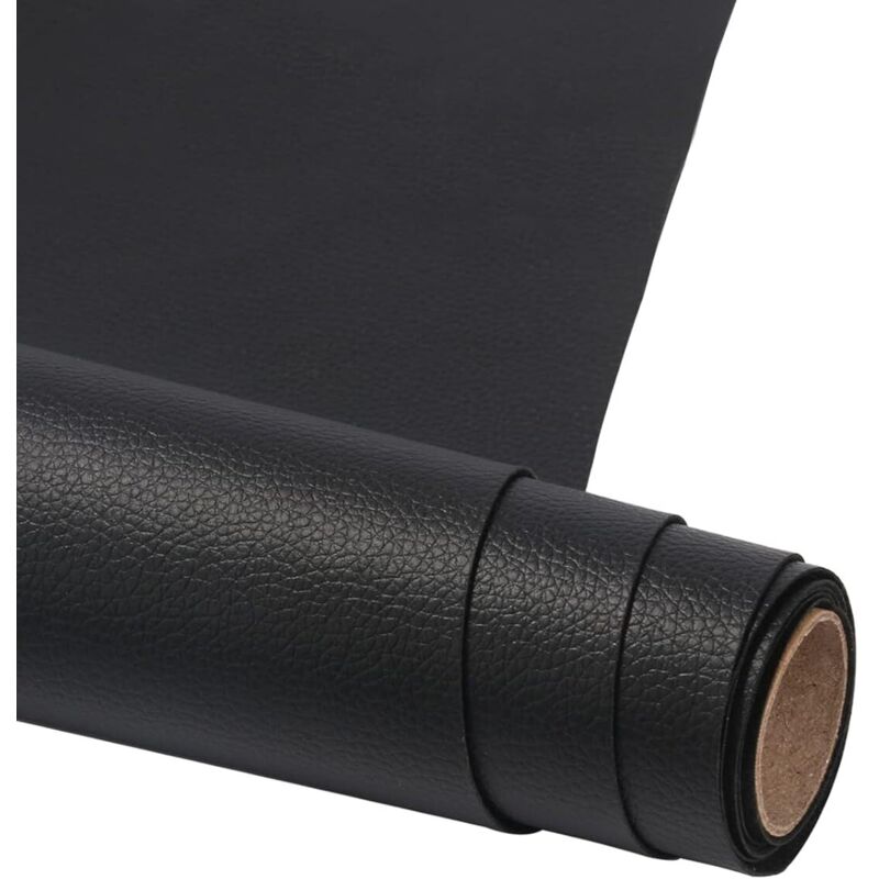 foto del prodotto toppa per riparazione pelle 150 x 40 cm, rotolo adesivo per pelle, riparazione pelle pu, per divani, borse, giacche, sedili auto, riparazione e ristrutturazione di mobili in pelle, nero - lablanc