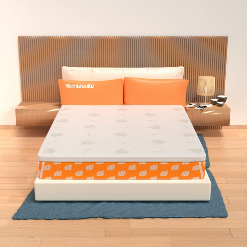immagine 0 del prodotto topper 90x200 cm per materasso in memoryfoam alto 8 cm, sfoderabile, tessuto aloevera correttore h8