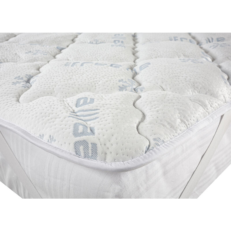 foto del prodotto topper coprimaterasso imbottito correttore materasso reversibile rinfrescante riscaldante, misurasingolocoloredouble