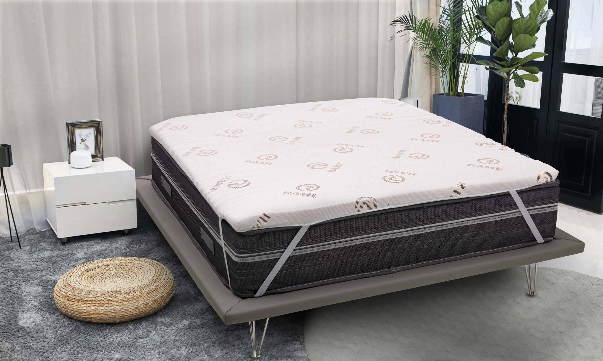 foto del prodotto topper matrimoniale afella, topper rinnova materasso sfoderabile in memory foam e fibre di rame, 100 made in italy, antiacaro e anallergico, cm 160x190 h5